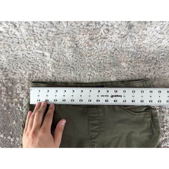 Tommy Hilfiger Size 4 Gramercy Ankle Stretch Casual Pants Olive Green Pull On - Picture 4 of 10